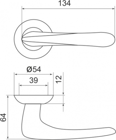 РУЧКА РАЗДЕЛЬНАЯ PAVA R.LD54 CP-8 ХРОМ